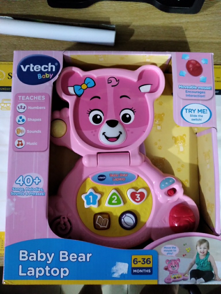 VTech Bear's Baby Laptop, Pink