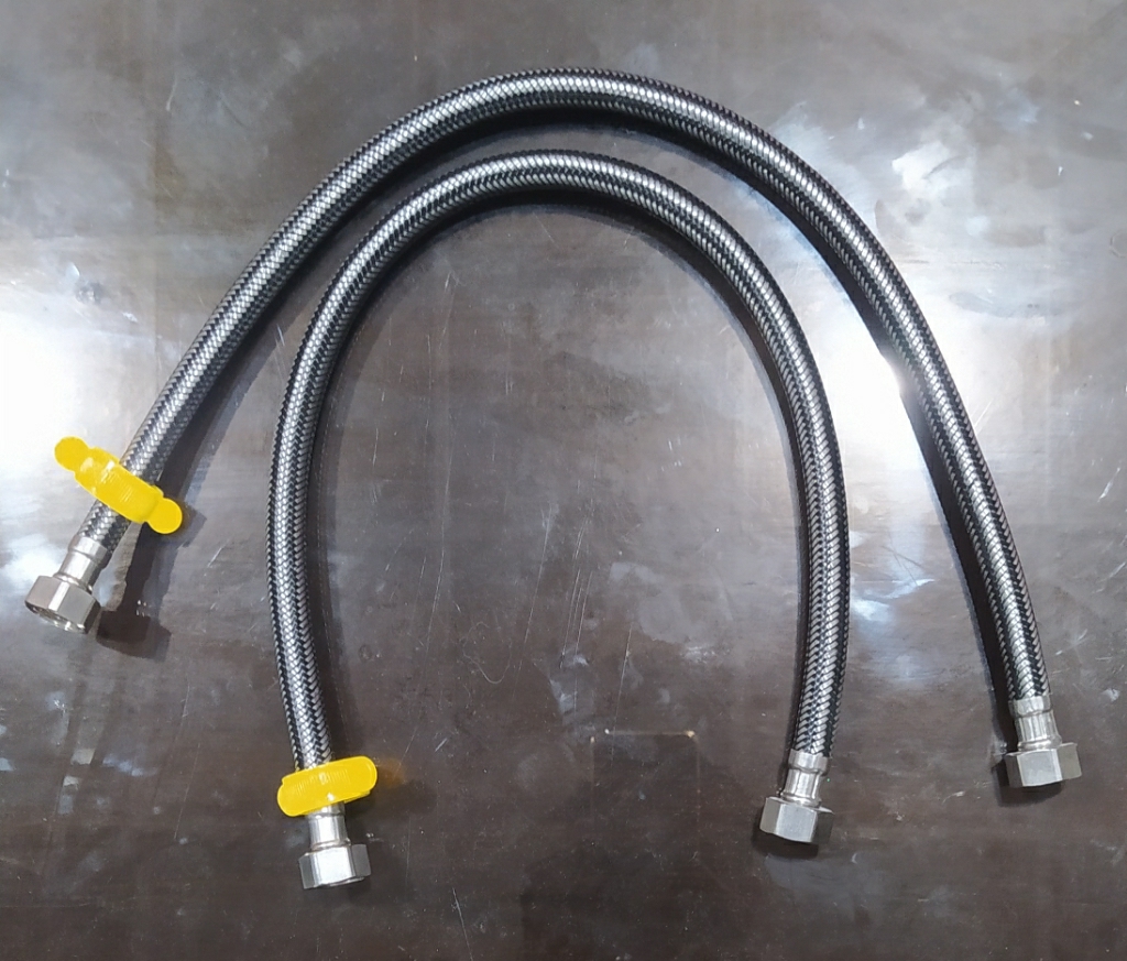 Pair of 18 / 24 inches Heavy Duty Connection Pipe for geyser, commode and  basin mixer tap connection