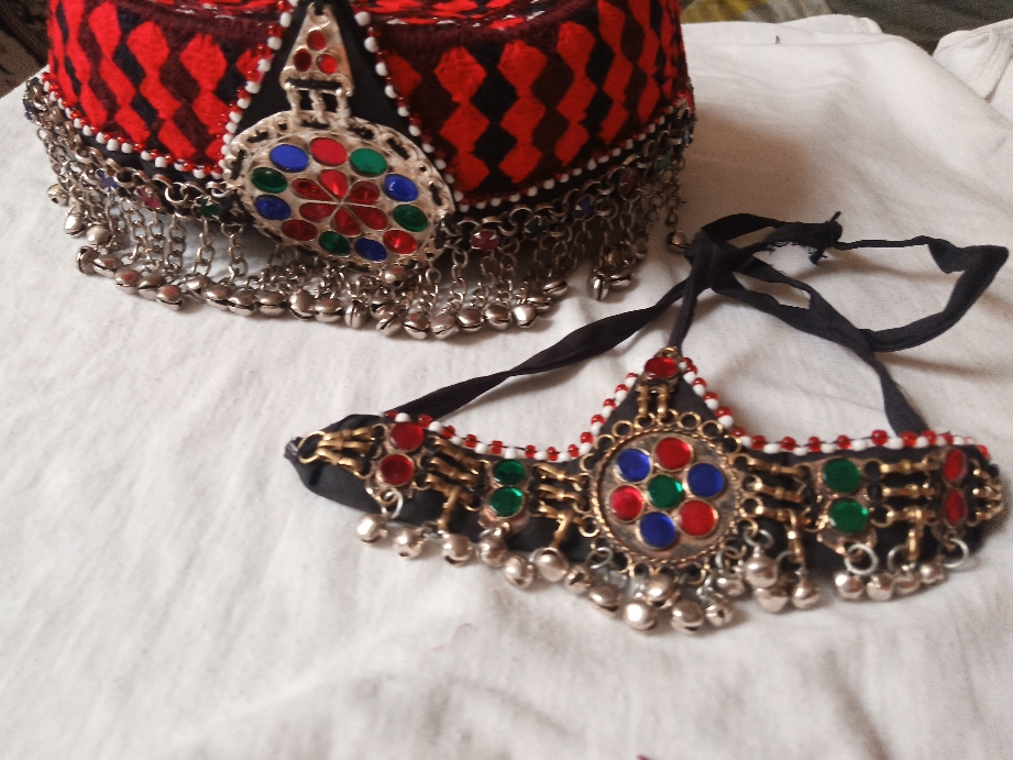 Haleema Sultan cap for girls and women Handmade Cap with Jewellery