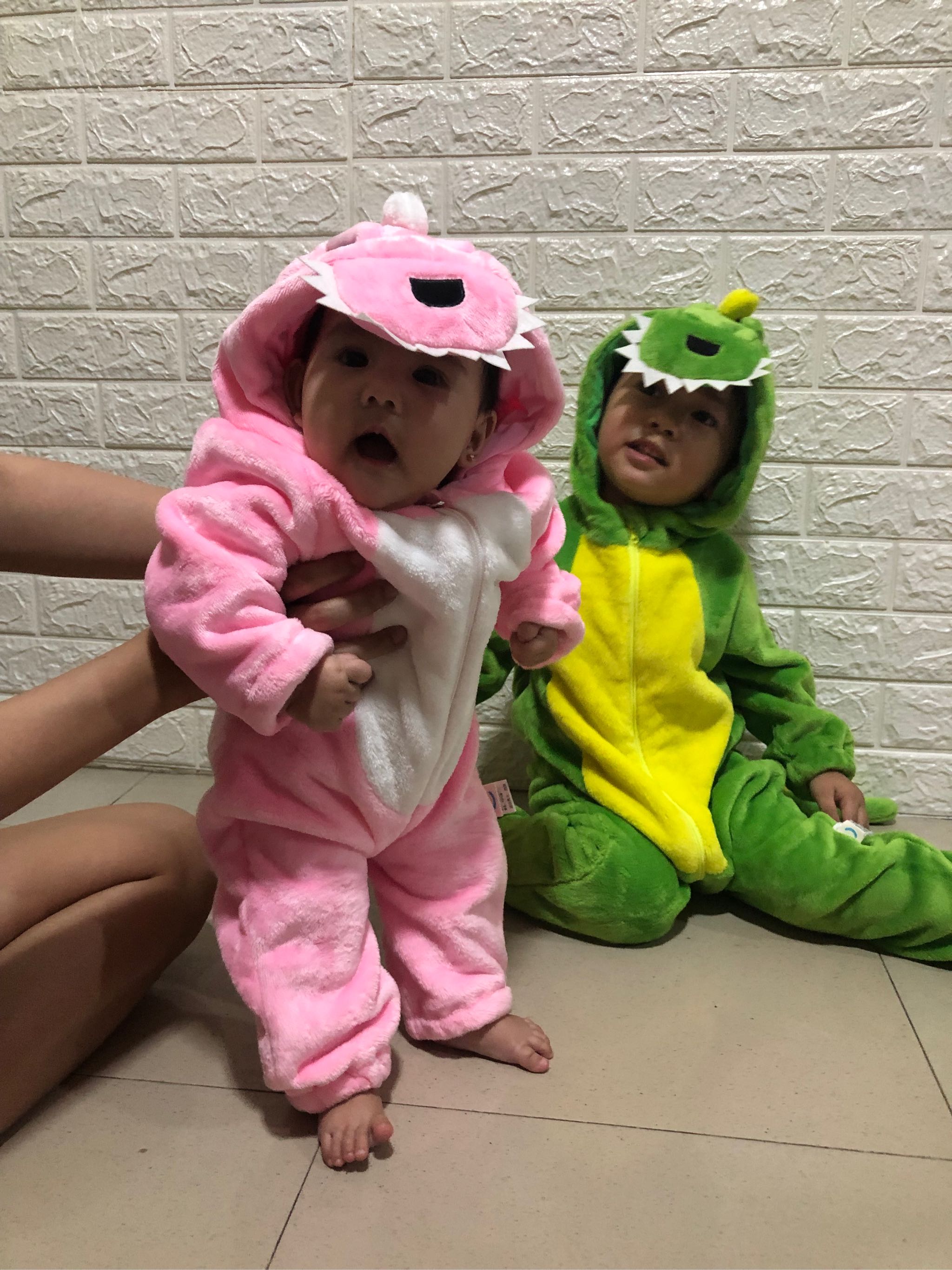 Kawaii Baby Romper Baby One Piece Dinosaur Cartoon Animal Costume Toddler  Twins Boy Girl Winter Clothes Flannel Soft Jumpsuit Cute Kigurumis