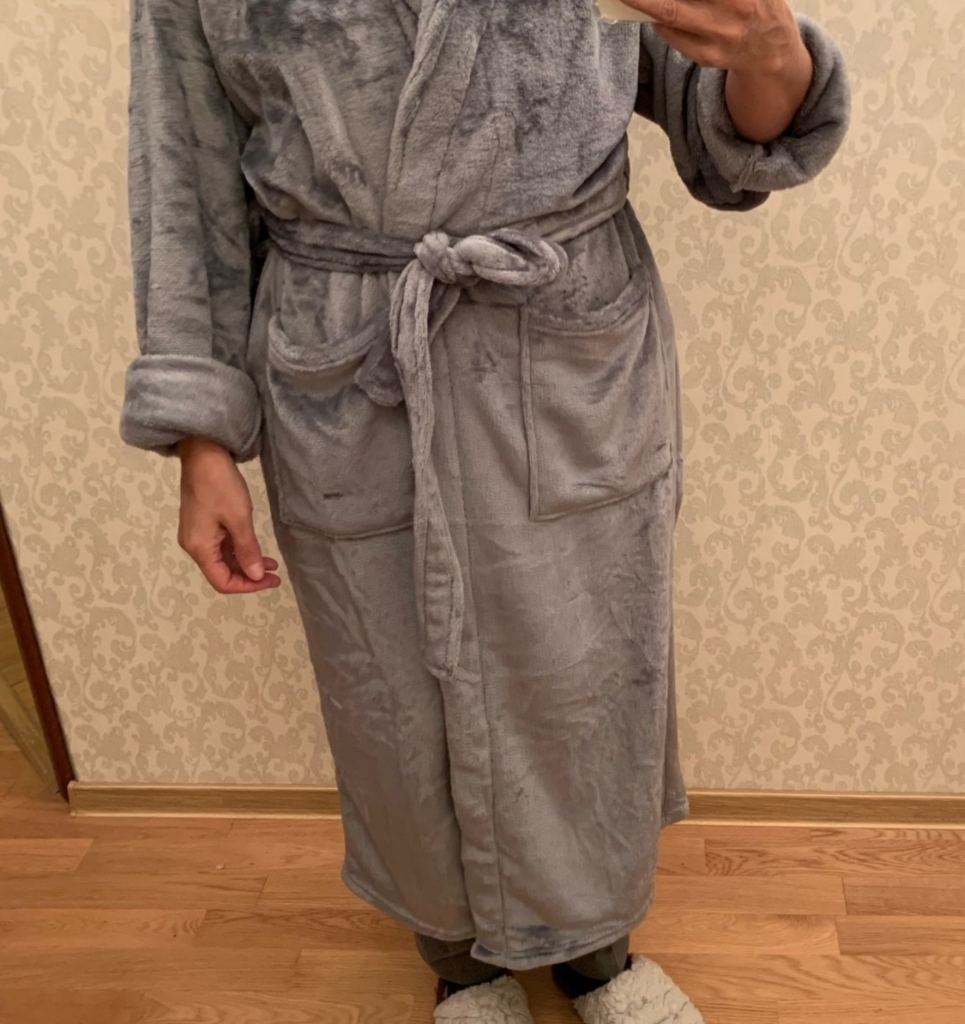 grey bathrobe 100% Cotton for men and women