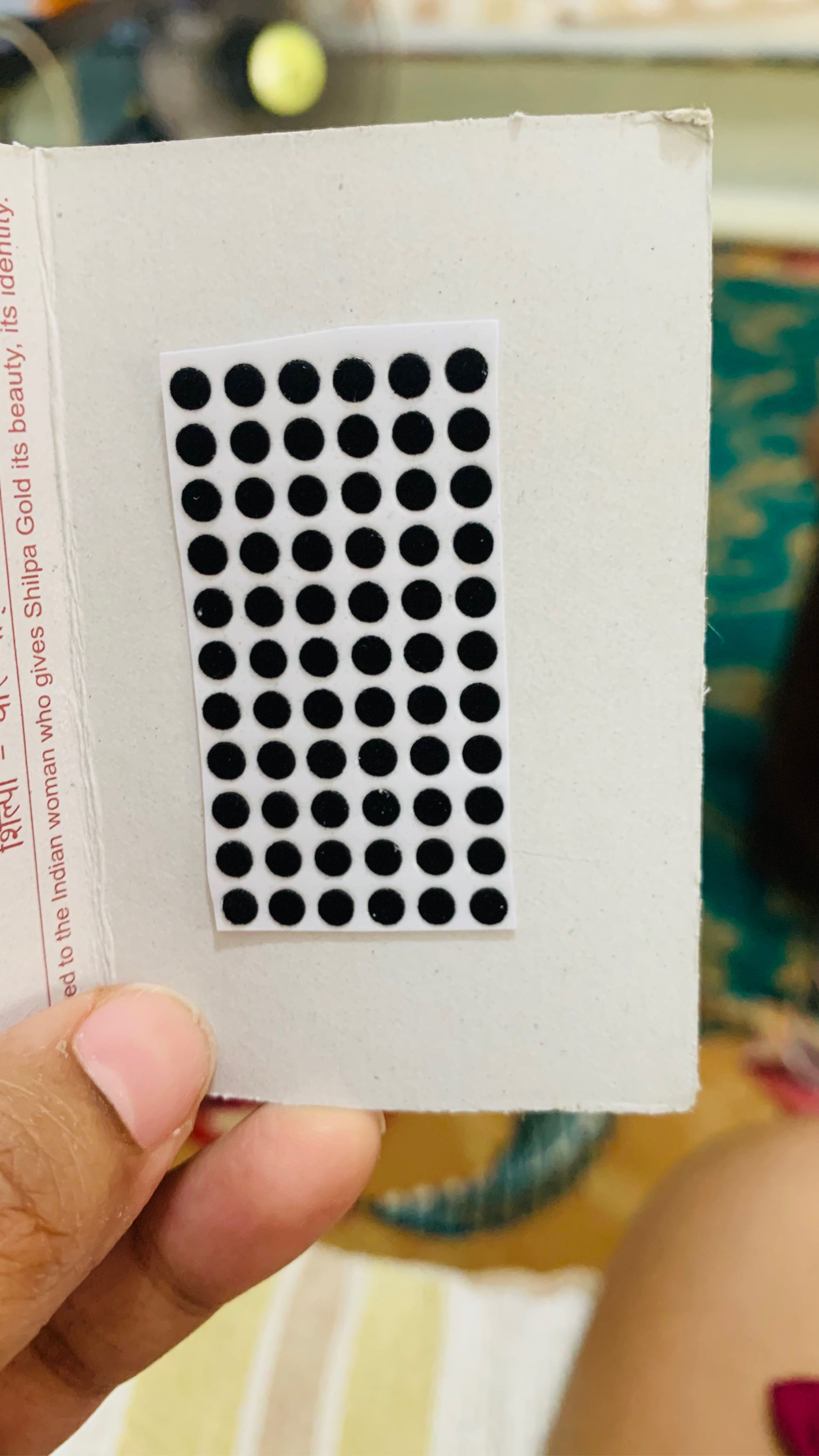 AE SIZE BLACK RAINBOW GOLD STICKER KUMKUM SHILPA STICKER BINDI