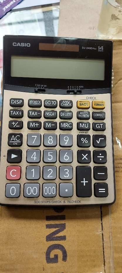 Casio DJ-240D Plus 300 Steps Check and Correct Premium Desktop Calculator Free S 