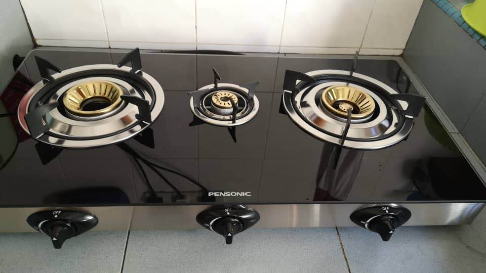 pensonic 3 burner gas stove