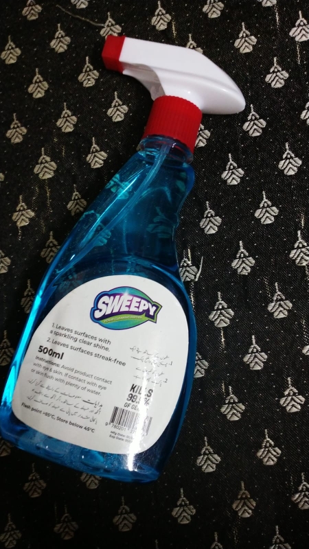 Sweepy, Glass Cleaner-Sparkling Shine, Anti Dust Refill-500ml