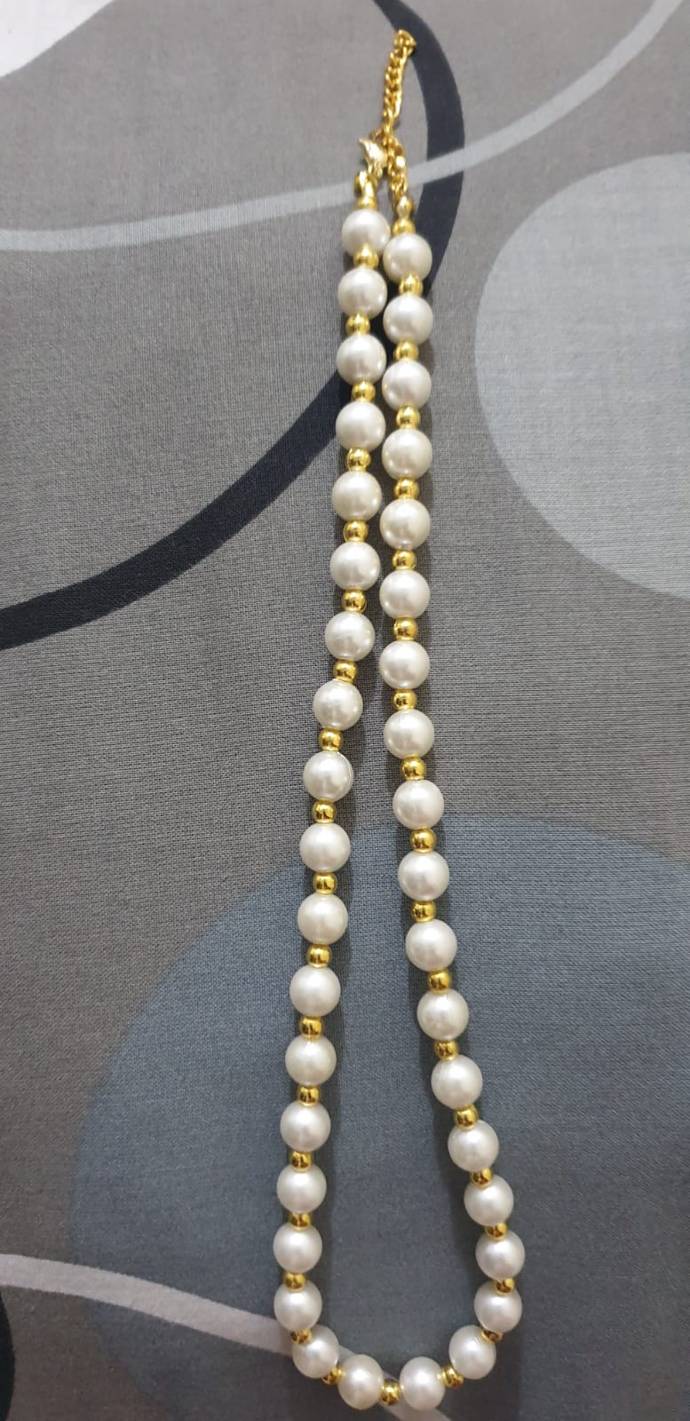 HUWODY Round White Simulated Shell Pearl Necklace Strand | Pearl Choker