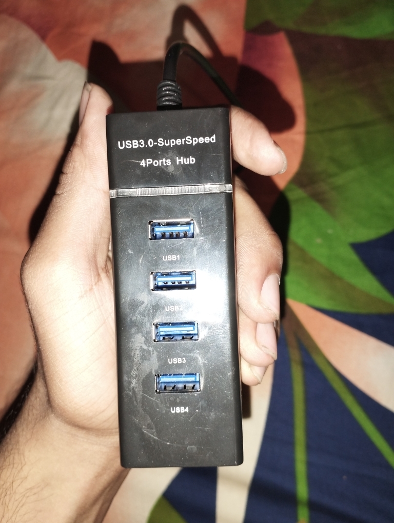 USB 3.0 Hub With 4 Ports 30CM Model : 303 - Black