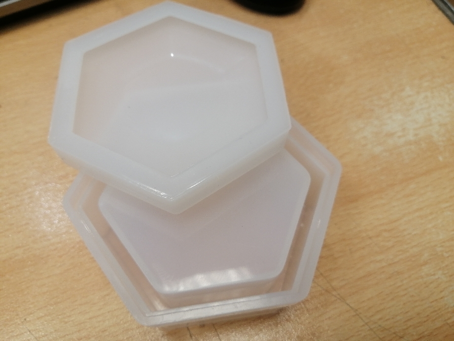 4 Pack Box Resin Molds Jewelry Box Molds Heart Shape /hexagon