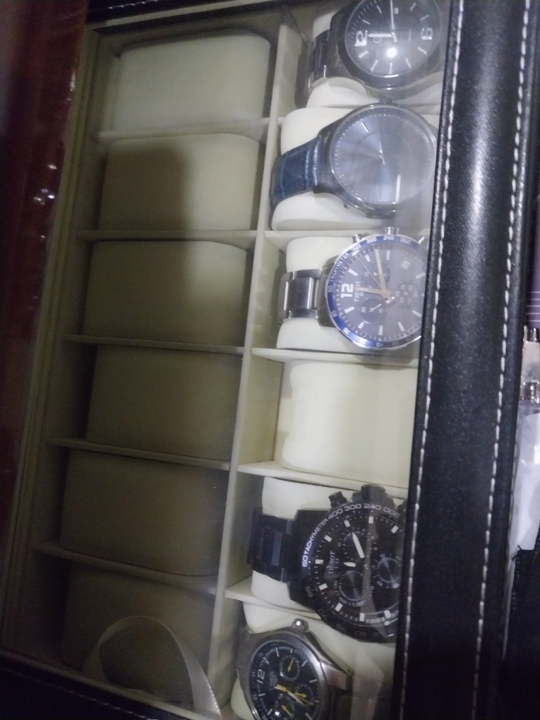 12 Grids PU Leather Watch Display Case Storage Box Organizer Watch Jewelry  Display Box