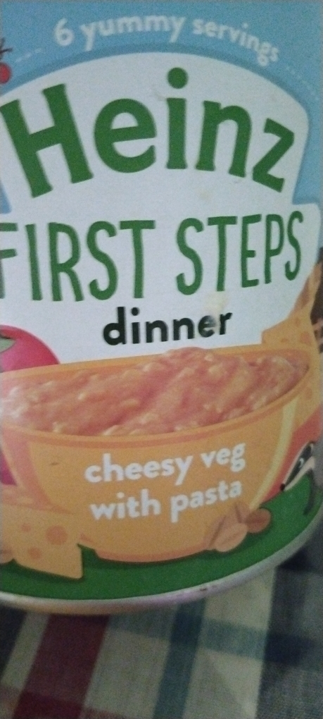 Heinz first steps cheesy veg store with pasta