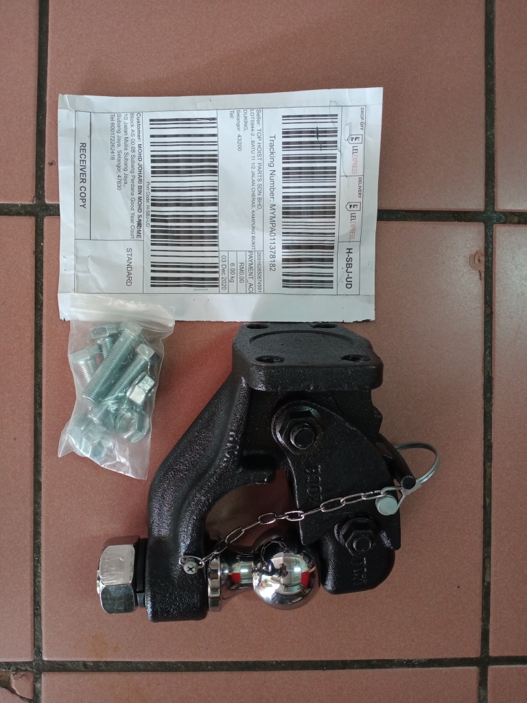 8 Ton Ball Combination Pintle Hook with Tethered Locking Pin  Lazada