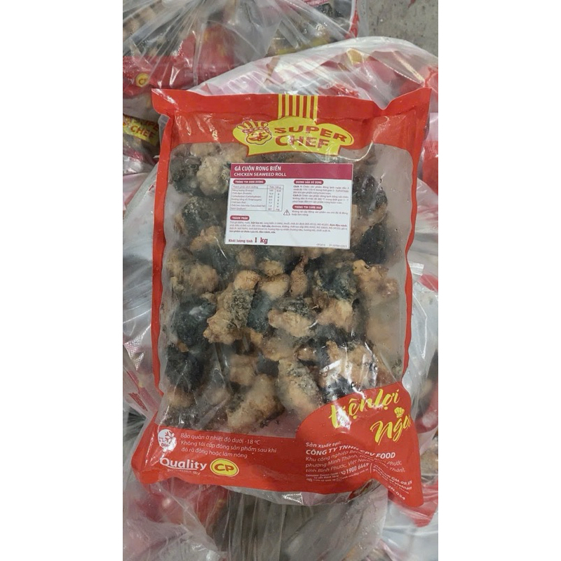 Gà cuộn rong biển loại 2 bao bì đỏ công ty CP (giao tphcm)