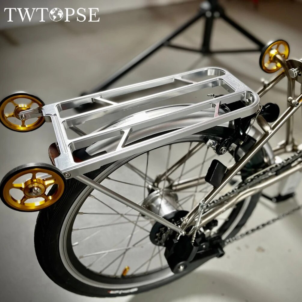 【Trending】 Twse Cnc Rear Rack For Brompton Folding Bike 3sixty Pikes Trifold Cargo Holder Ultralight