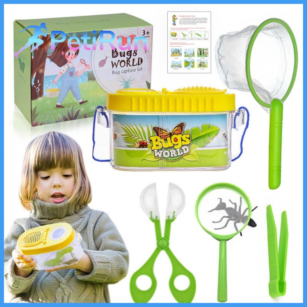PETIRUN 6PCS/Set Nhiều màu sắc Công cụ khám phá thiên nhiên ngoài trời Trình xem côn trùng Nhựa Hộp quan sát côn trùng  Bộ sưu tập côn trùng Đồ chơi thí nghiệm côn trùng Ngoài trời