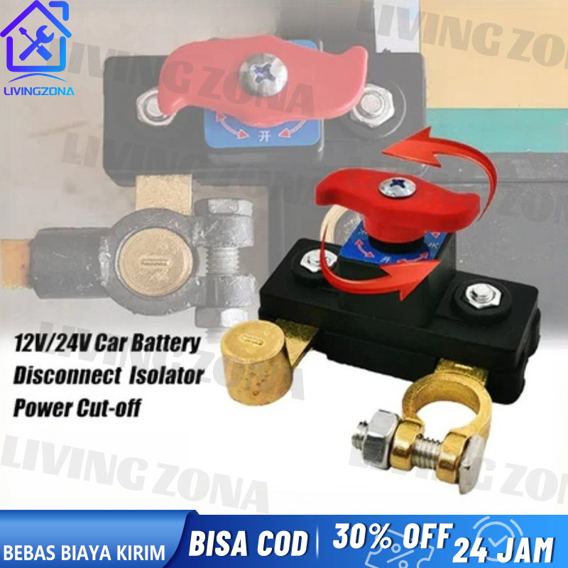Universal Car Battery Disconnect Switch 12V-24V Disconnect Switch Marine Battery Isolator Switch Harga 32,085 rupiah*Gratis Ongkir