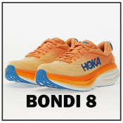 Hoka Bondi 8 Mock Orange Sneakers, Men's and Women's