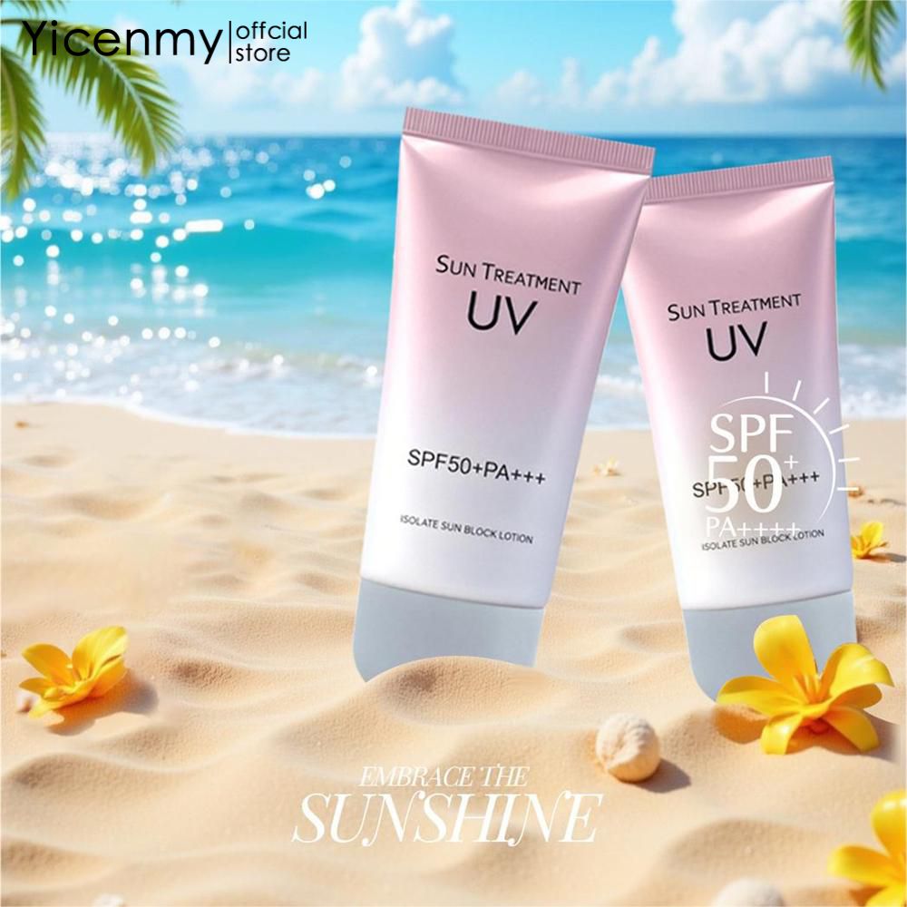 Yicenmy Heko Beauty Isolate Sun Block Lotion Spf50+ Pa+++ Light Texture Sunscreen, Waterproof, Whitening, Prevents Dark Skin, Long Lasting, Face-Body Sunscreen.