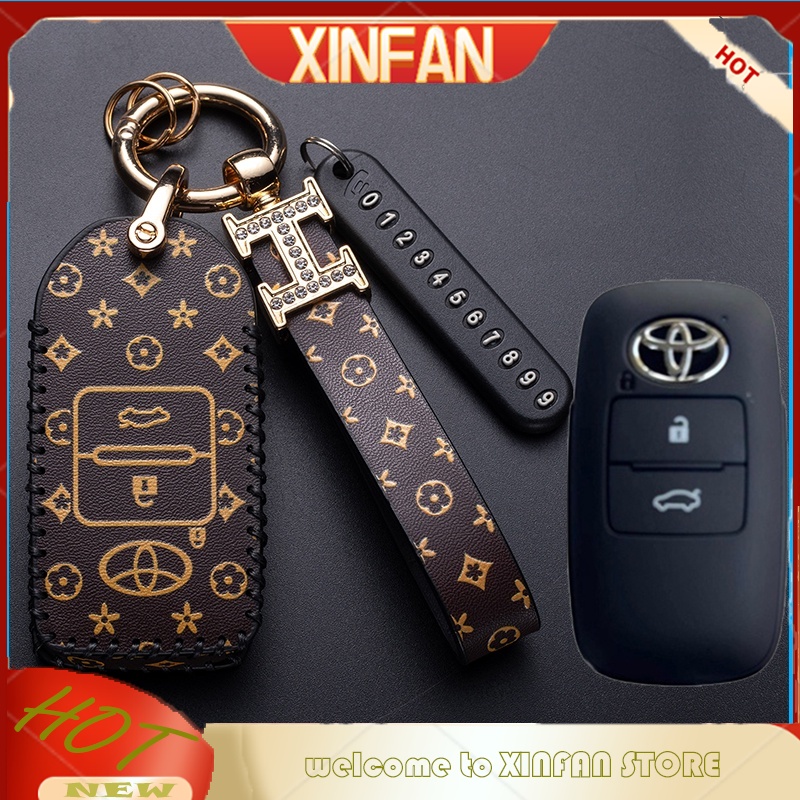 🔥 Ready Stock 🔥Toyota New VIOS 2023 Leather Remote Key Cover Protector  case LV