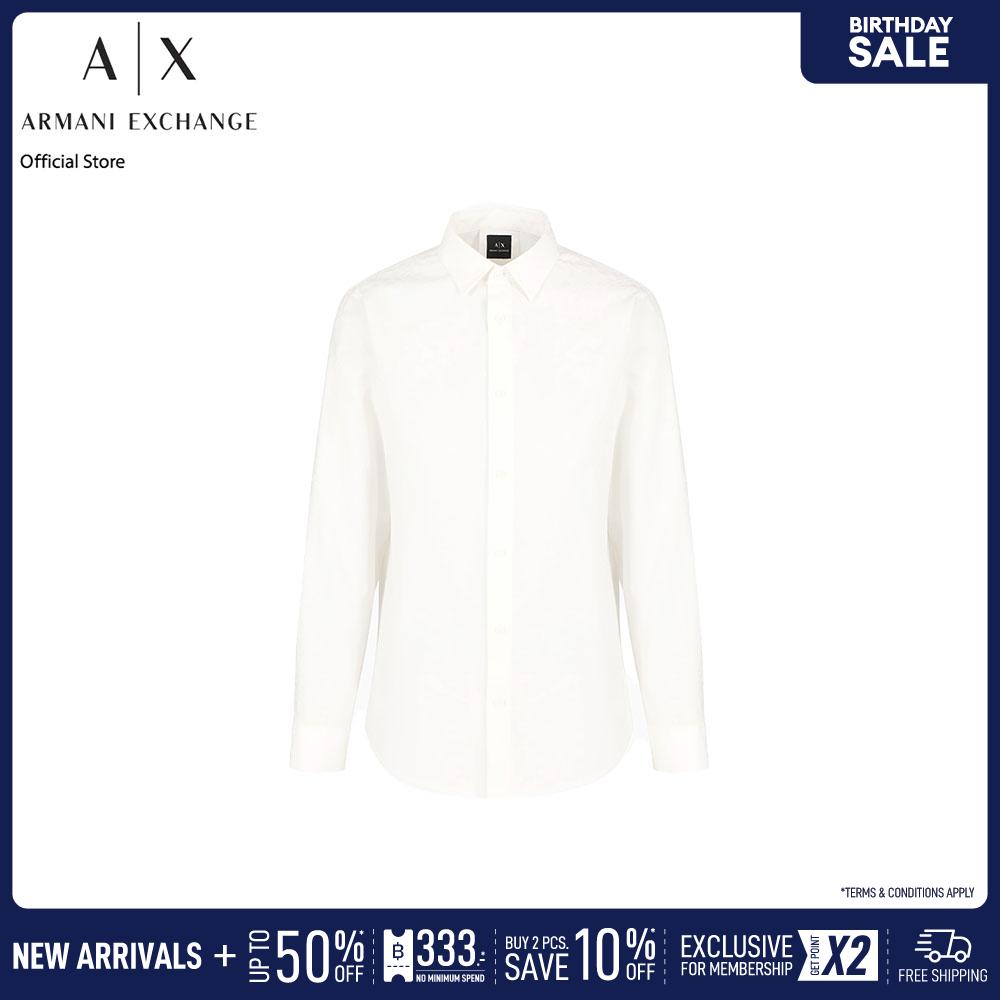 Armani Exchange Shirt Men XM000431-AF13131-F0045 Off-White ราคา 6,790 บาท*ส่งฟรี