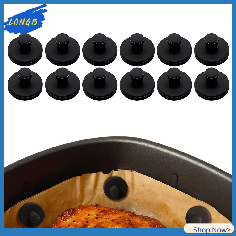LONGB 1PC Khóa an toàn Khóa silicone cho nồi chiên không khí Chịu nhiệt Ngăn ngừa cháy cho nồi chiên không khí Có thể tái sử dụng Kẹp cho nồi chiên không khí Phụ kiện nồi chiên không khí