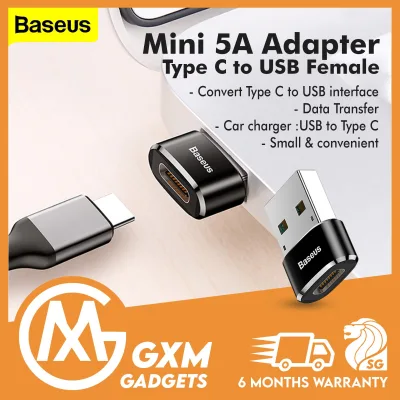 Baseus Mini 5A Type USB C Female to USB Male Adapter OTG Converter Charger Plug USB TYPE C to USB
