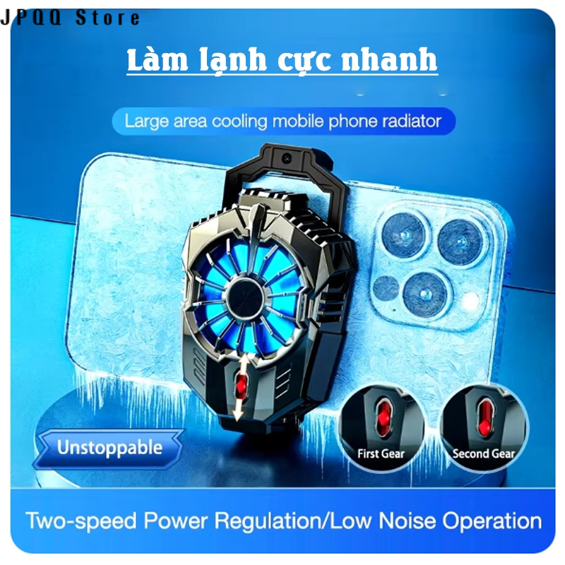 Quạt tản nhiệt điện thoại Sò lạnh AL19 công suất cao LED RGB hiển thị nhiệt độ hỗ trợ chơi game miễn