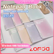 refillable Notebook Refill binder clip A5/B5 Loose Leaf 60Sheets Hardbound Composition Notebook School Office Stationery Supplies