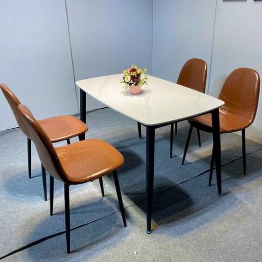 Bộ bàn ăn 4 ghế, 6 ghế, 8 ghế - bàn ăn mặt đá phiến  Ceramic  kết hợp ghế