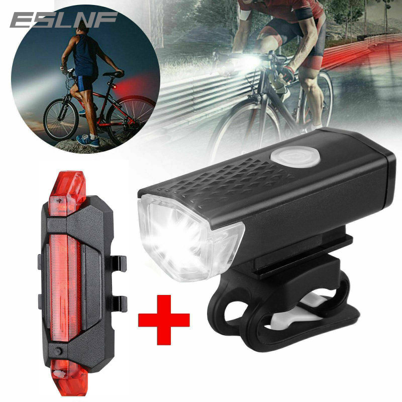 ESLNF MTB Bike Front Lights USB LED Rechargeable Waterproof Mountain Bike