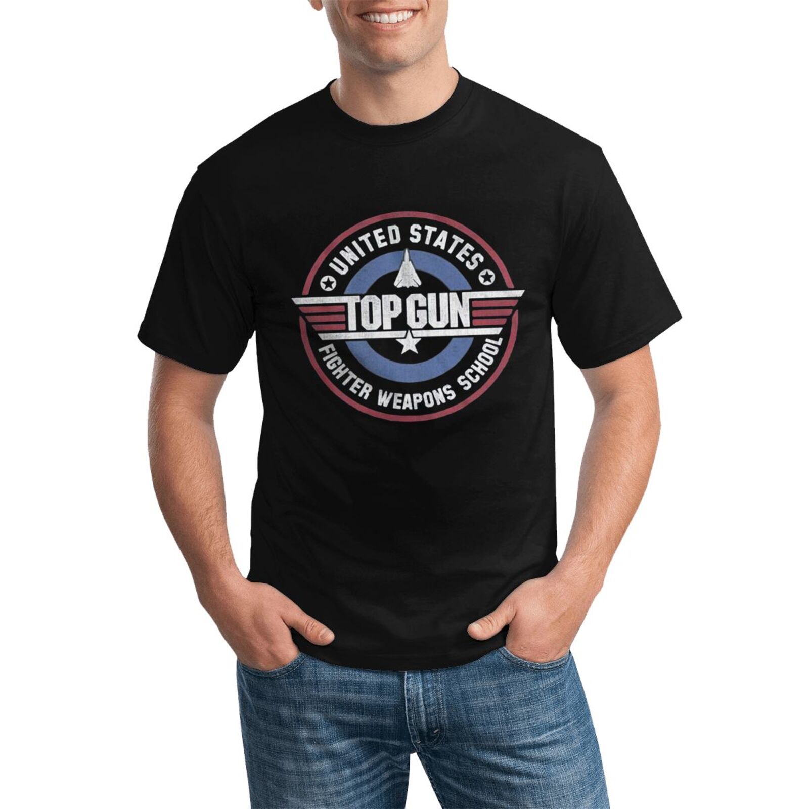 Top Gun Fighter Weapons School T Shirt Maverick Goose Retro Movie Viper Mens