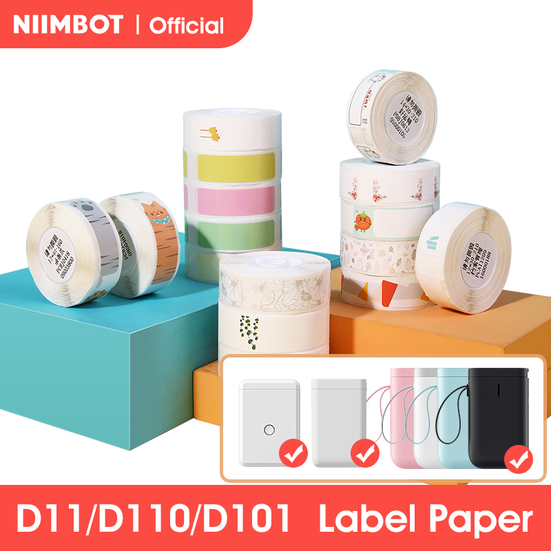 100% niimbot D11/D101/D110 nhãn dán không thấm nước cuộn giấy nhiều kích cỡ khác nhau mô hình, cho niimbot máy in nhãn nhiệt, sử dụng cho nhãn giá labeler/văn phòng/Home/Cửa hàng bán lẻ