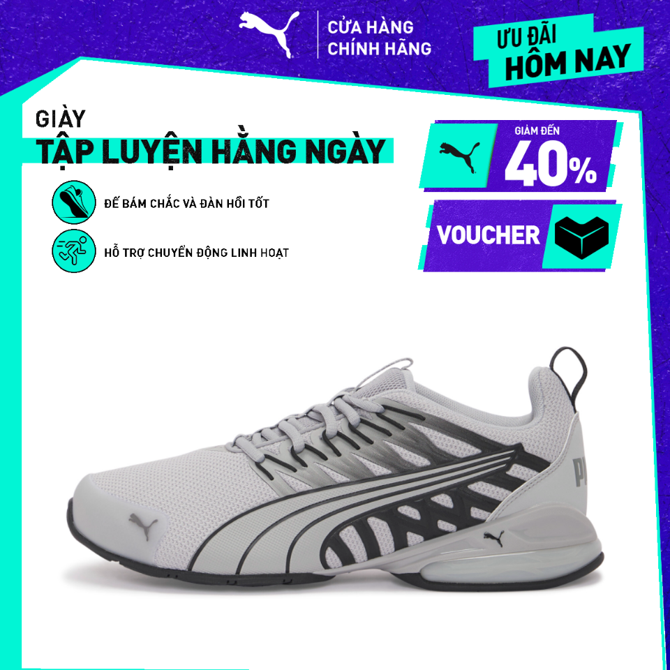 Giày Thể Thao PUMA Nam Voltaic Evo Wide Gray Echo-Black Màu Xám
