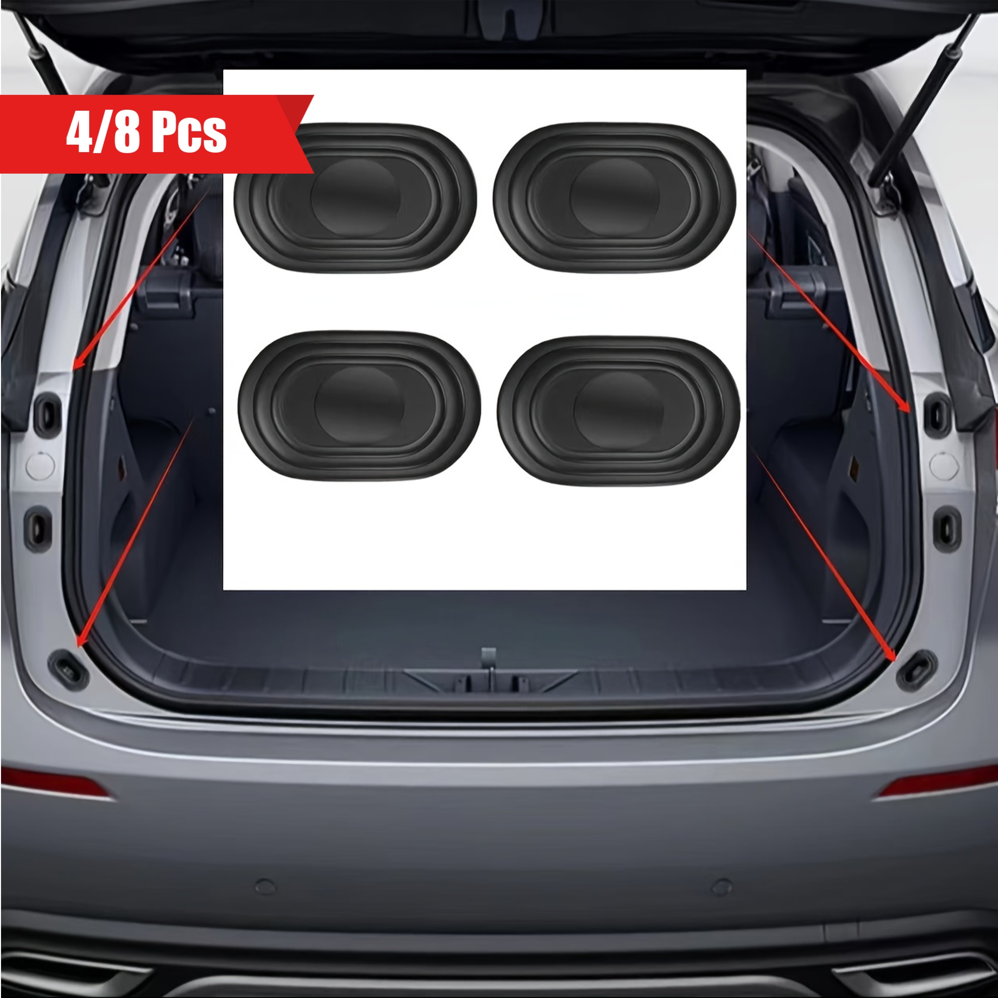 4 PCS Shock Resistant Soundproof Door Edge Protector - Silicone Material for Car Thresholds ราคา 164 บาท*ส่งฟรี