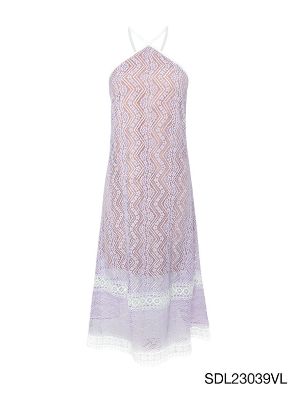 SABINA | JANESUDA x SABINA Lilac Long Lace Dress Style no. SDL23039 Lilac ราคา 890 บาท*ส่งฟรี