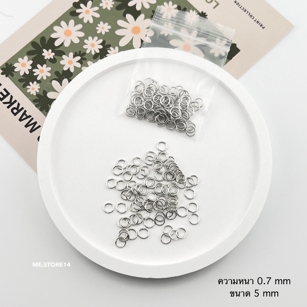 (พร้อมส่ง) ห่วงกลม อะไหล่อุปกรณ์ DIY ห่วง 100 ชิ้น