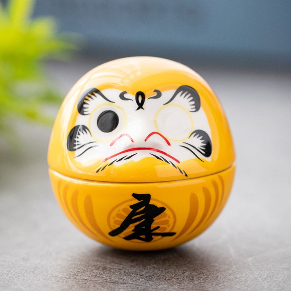 SHENJIN Ceramic Daruma Doll Cartoon Lucky Cat Tumbler Lucky Cat Decoration Creative Miniature Lucky Cat Ornament Landscape