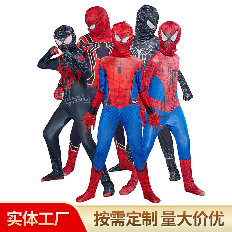[bizarre clothing] Factory Wholesale COSPLAY Dance Party Spider Jumpsuit Children Spider Clothes Collection Poison Tights