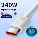 Cáp USB-C sạc siêu nhanh 240W vintlook với điện tự động tắt