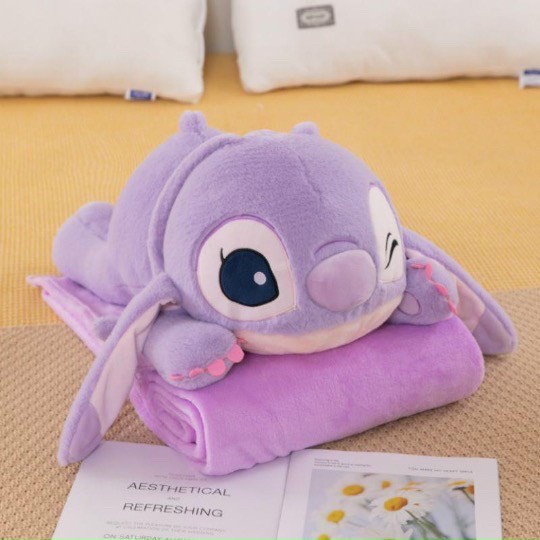 Gấu bông stick nằm ngủ 65cm có kèm chăn nhung mềm kích thước 1m-1m6 - thingkids