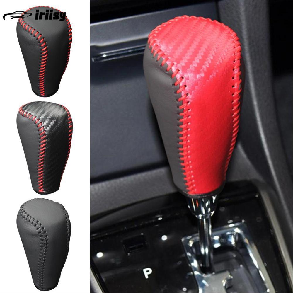 iriisy Car Leather Gear Shifter Knob Cover Transmission Shift Boot Lever Case for Toyota Camry RAV4 ราคา 81 บาท*ส่งฟรี