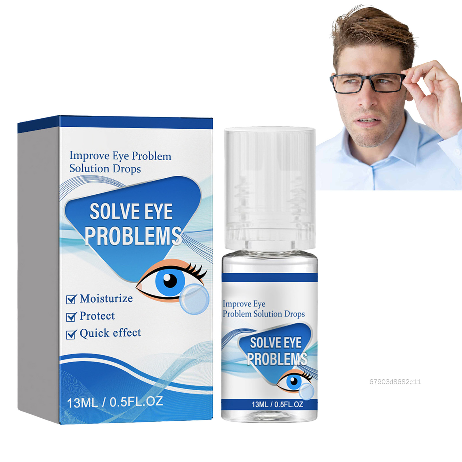 Redness Reliever Eye Drops Anti Dryness Relief Discomfort Fatigue Eye Drops for Women Men Eye Care D