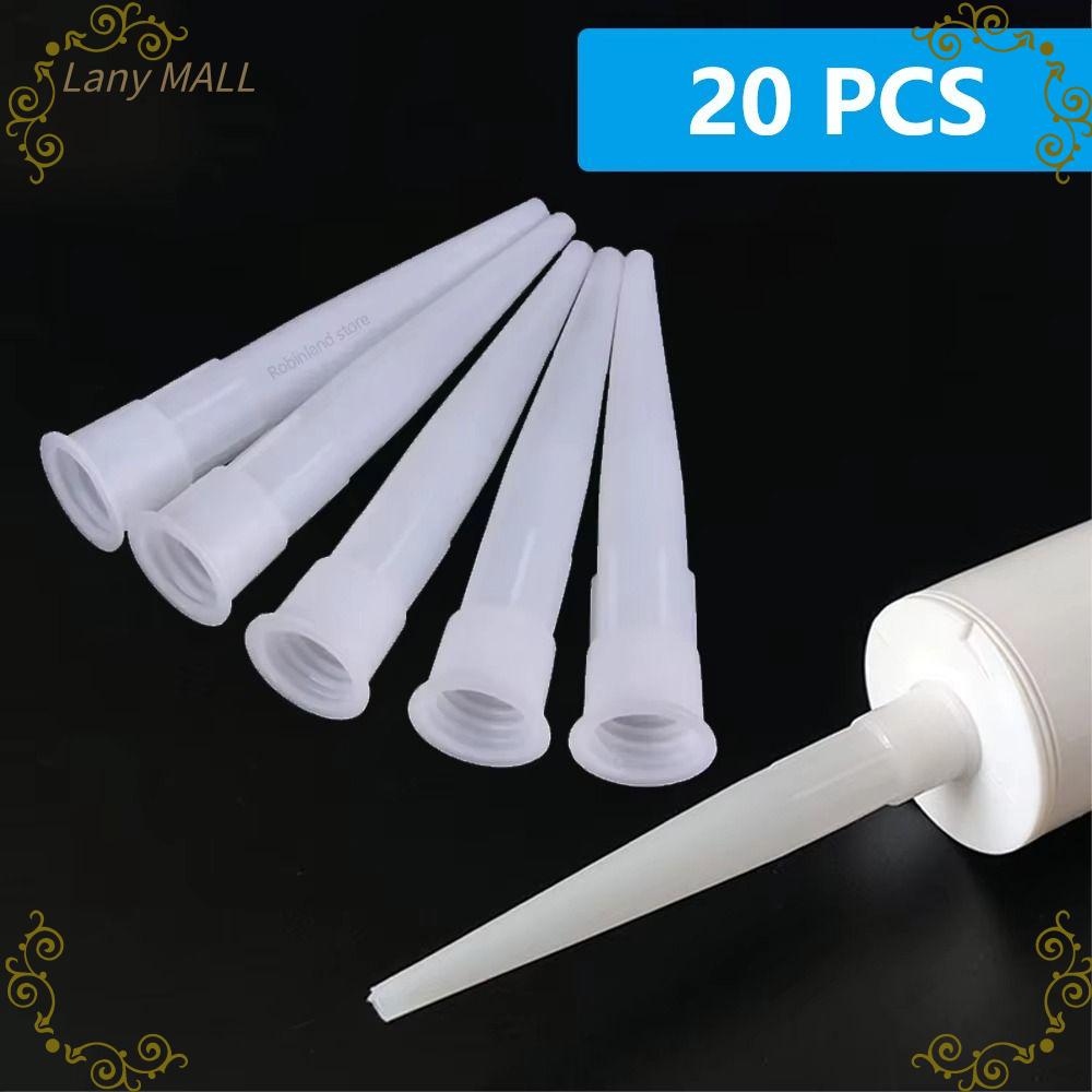LANY MALL 20 Pcs Công cụ DIY tiện dụng Đầu phun keo kính Phổ quát Nhựa Vỏ bọc chất bịt kín  Bền bỉ Đầu phun chất bịt kín Dụng cụ xây dựng nhà