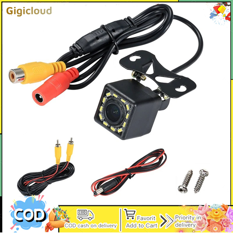 Car Camera Rearview Camera Universal Mount Rear Camera Backup Parking Reverse Assist Cam LED Night Vision Parking Camera