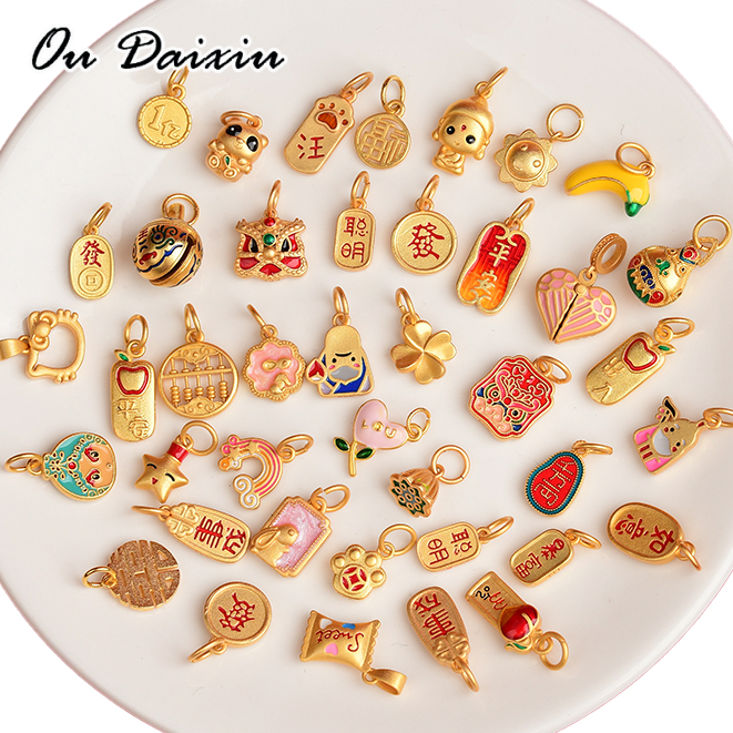 OUDAIXIU ใหม่สั่งซื้อใหม่สร้อยข้อมือแมวแมวสีเหลือง Handcrafted อุปกรณ์เสริม agaast oxication สีสันข้อความขนาดเล็กข้อความสไตล์เวียดนาม ราคา 43 บาท*ส่งฟรี