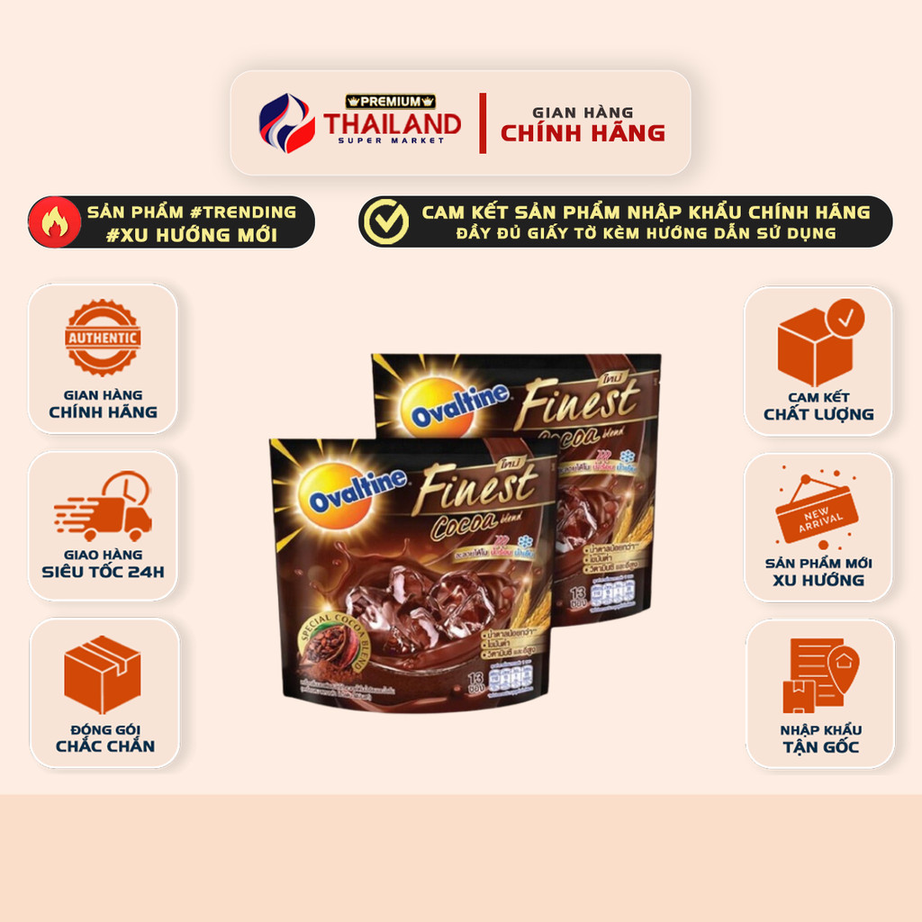 [CHÍNH HÃNG] Bột cacao Ovaltine Thái Lan - Ovaltine Finest Cocoa Blend Thailand 377G