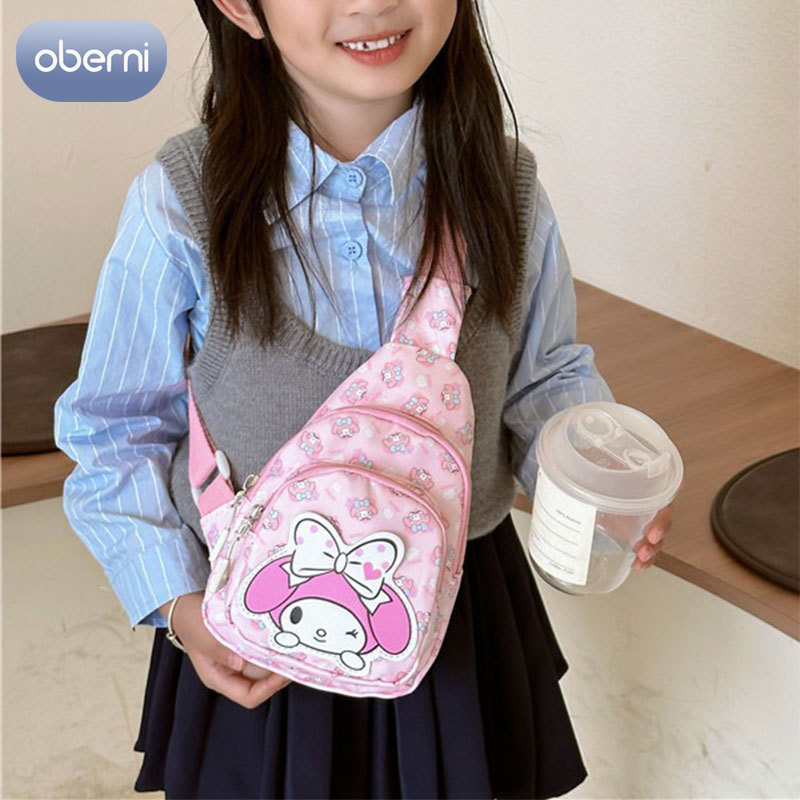 Oberni children s bag Cute Cartoon Kuromi Girl Shoulder Bag Kindergarten