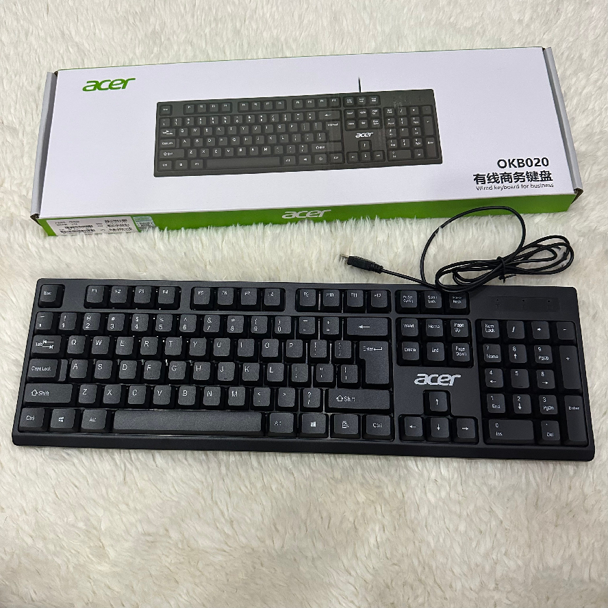 Bàn phím máy tính có dây ACER OKB020/ ACER OKB USB chính hãng và Bàn Phím Máy Tính Có Dây R8 1801/ Bàn phím Dell Sk 8115