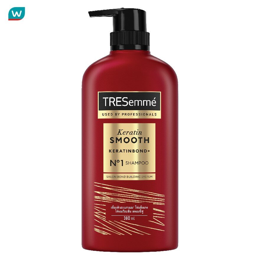 Tresemme เทรซาเม่ แชมพู เคราติน สมูท 380 มล. ยาสระผม แข็งแรง เรียบลื่น ลดผมชี้ฟู