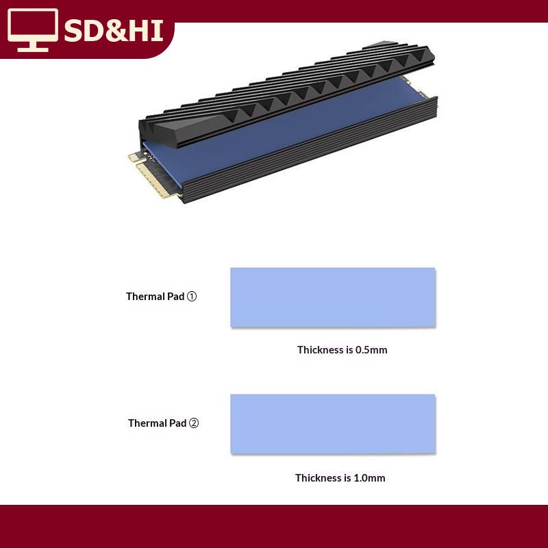 SD&HI M2ทำความเย็นอลูมิเนียม SSD สำหรับ2280 NVME SSDs ระบายความร้อนหม้อน้ำสำหรับแล็ปท็อปอัลตร้าบุ๊คประสิทธิภาพการทำงาน ราคา 104 บาท*ส่งฟรี