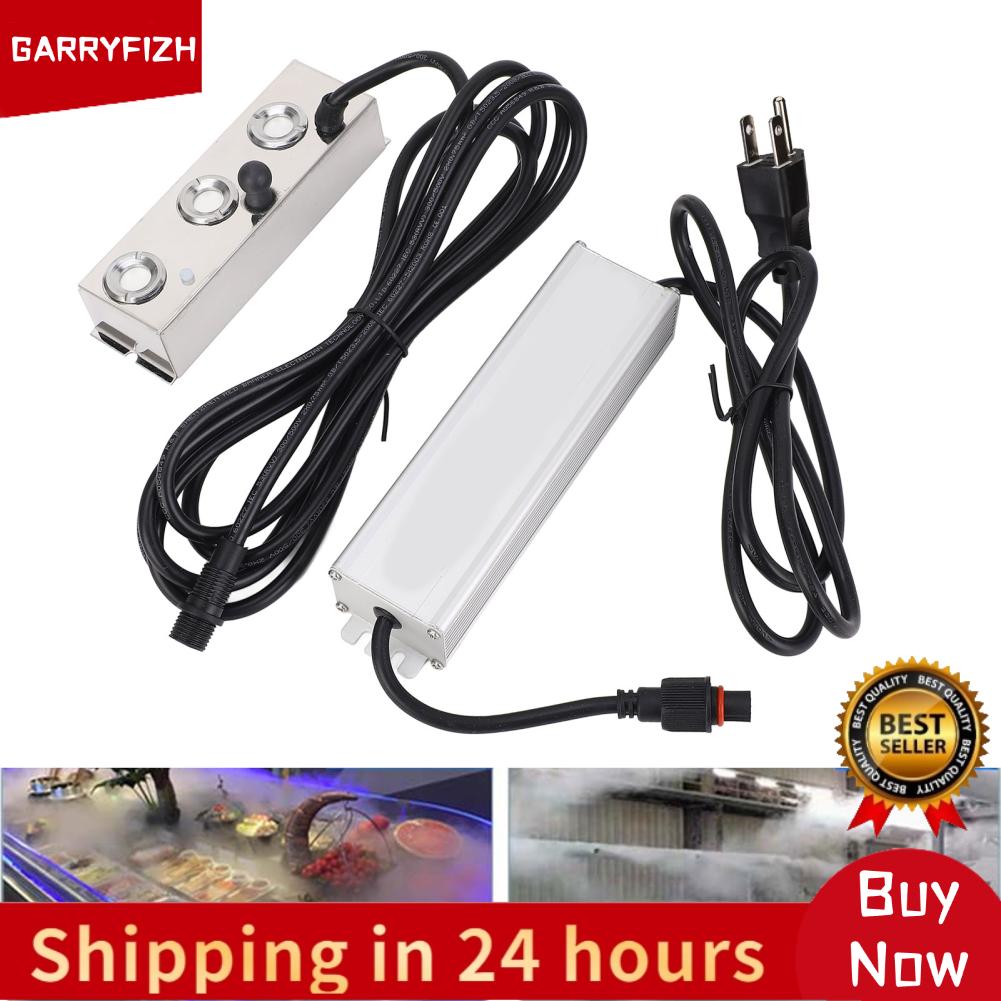 Hilitand Ultrasonic Mist Maker 3 Head Stainless Steel Ultrasonic Fogger IP67 Power Supply Mist Fountain Fog Machine for Indoor Outdoor (US Plug) ราคา 2,792 บาท*ส่งฟรี